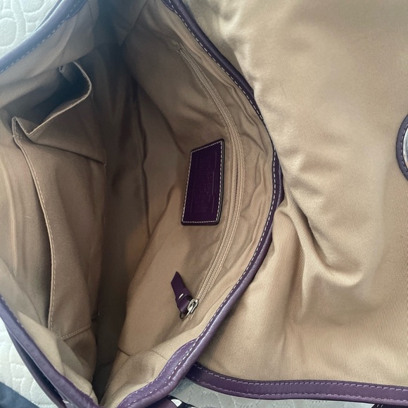 Coach Hamilton crossbody bag purple silver details - Picture 5 of 6